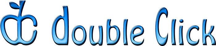 Bondi blue-colored Double Click logo.png